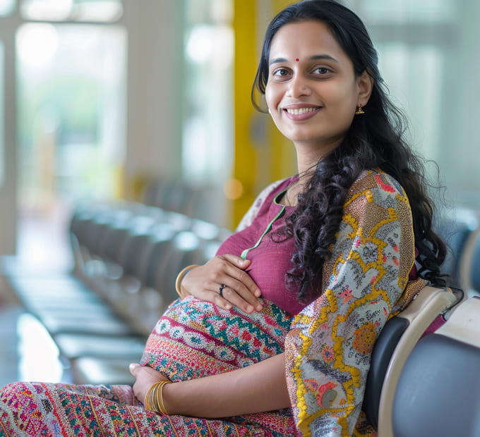 pregnant lady in the hospital